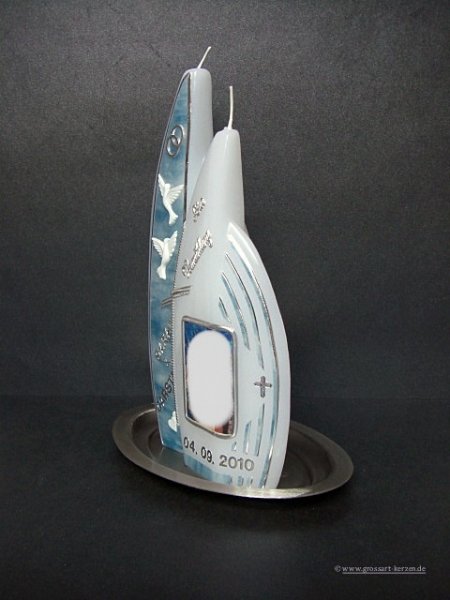 Hochzeitskerze - Fotokerze "Doppelflamme"