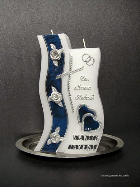 Hochzeitskerze "Silberhochzeit"