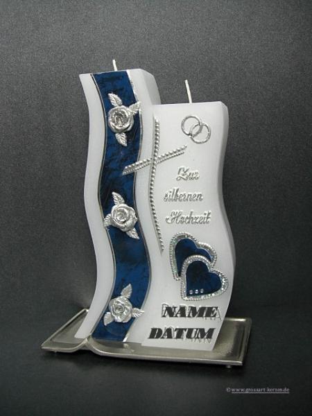 Hochzeitskerze "Silberhochzeit"
