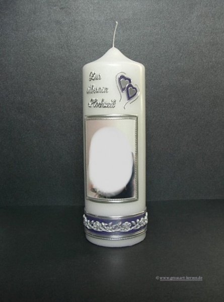 Fotokerze "Zur silbernen Hochzeit"