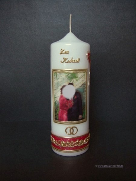 Fotokerze,Hochzeitskerze "Zur Hochzeit"