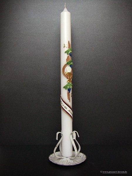 Kommunionkerze "Kelch mit Reben"