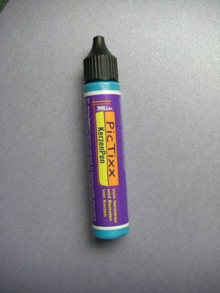 Kerzen-Pen / Wachs-Pen "Blau-Metallic"