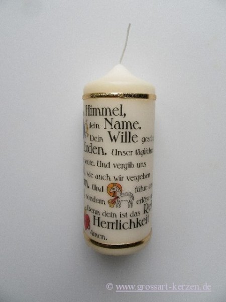 Religiöse Kerze "Vater unser im Himmel"