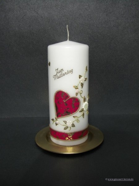 Muttertagskerze "Herz"