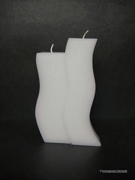 Kerzenrohling Sonderform " große Doppel-Welle"