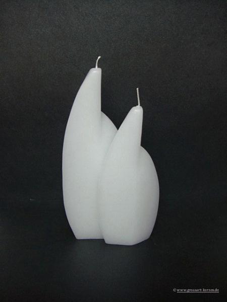 Kerzenrohling Sonderform " Doppel-Flamme"