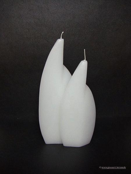 Kerzenrohling Sonderform " Doppel-Flamme"