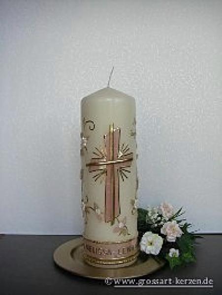Taufkerze / Tischkerze  "Melissa-Lena"