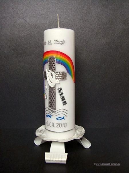 Taufkerze " Regenbogen"  groß