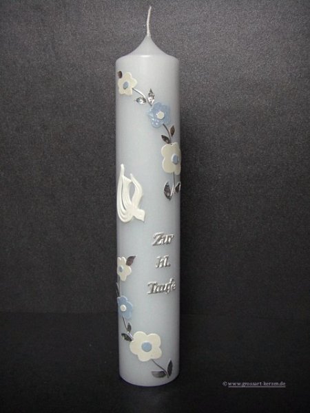 Taufkerze - Geburtskerze "Babyblau"