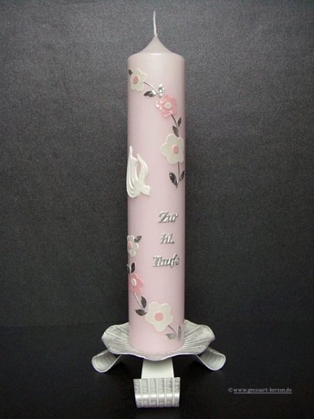 Taufkerze - Geburtskerze "Babyrosa"