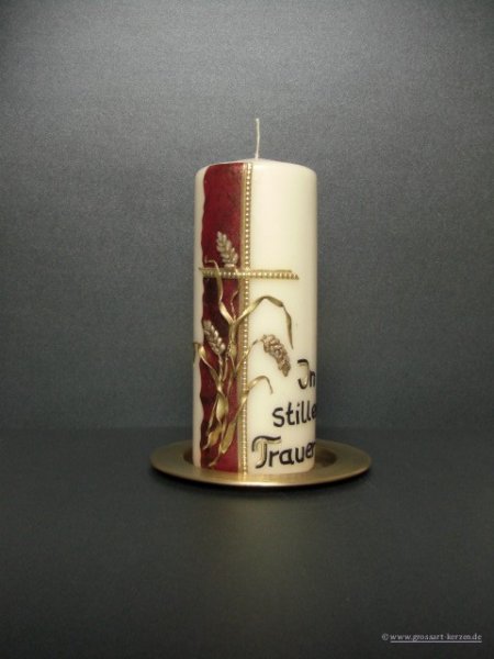 Trauerkerze  "in stiller Trauer"