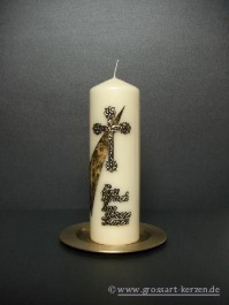 Trauerkerze  "Gott sprach das große Amen"