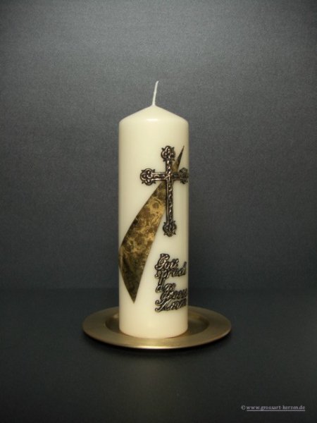 Trauerkerze  "Gott sprach das große Amen"