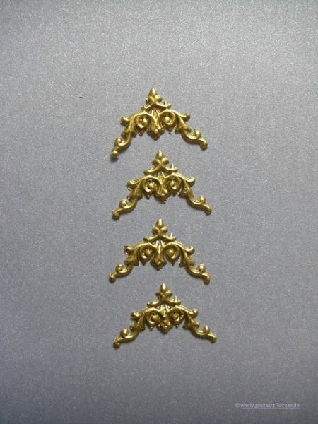 Verzierwachs, Barock Ecke 4er Set