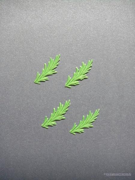 Verzierwachs, Wachsmotiv, Grüner Zweig 4er Set