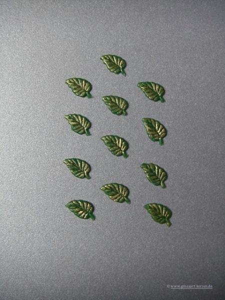 Verzierwachs, Wachsmotiv, Blatt klein 12er Set