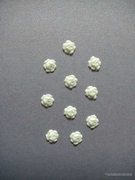 Verzierwachs, Wachsmotiv, Rosenblüte 10er Set