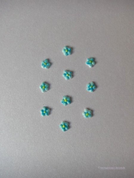 Verzierwachs, Wachsdekor "Blümchen" 10er Set