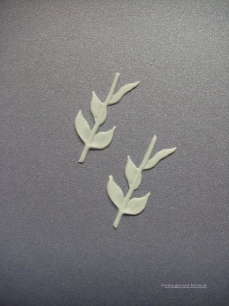 Verzierwachs, Wachsdekor  "Stengel mit Blättern" 2er Set