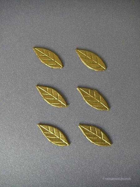 Verzierwachs, Wachsmotiv, Blatt groß 6er Set