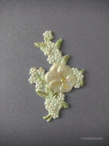 Verzierwachs, Wachsdekor,  "Blütenarrangament"