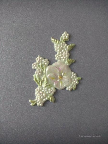 Verzierwachs, Wachsdekor,  "Blütenarrangament"