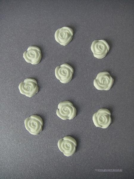 Verzierwachs, Wachsmotiv, Blüte  Rose dünn 10er Set