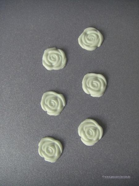 Verzierwachs, Wachsmotiv, Rosenblüte 17 mm 6er Set