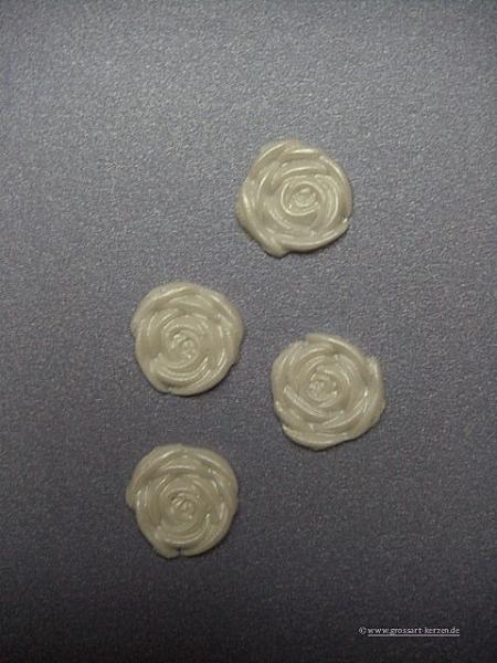 Verzierwachs, Wachsmotiv, Rosenblüte 4er Set