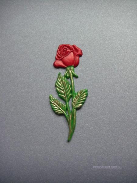 Verzierwachs, Wachsmotiv, "Rose mit Stengel"