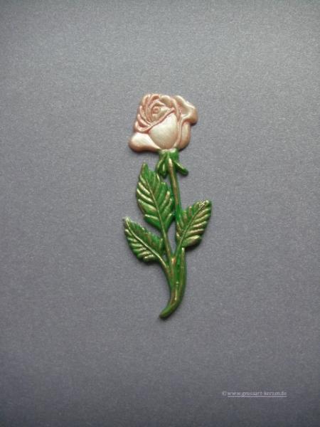 Verzierwachs, Wachsmotiv, "Rose mit Stengel"