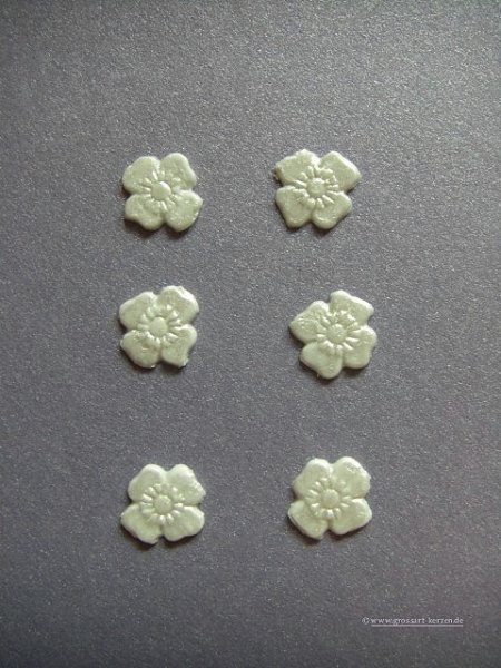 Verzierwachs, Wachsmotiv, "Blüte" 6er Set