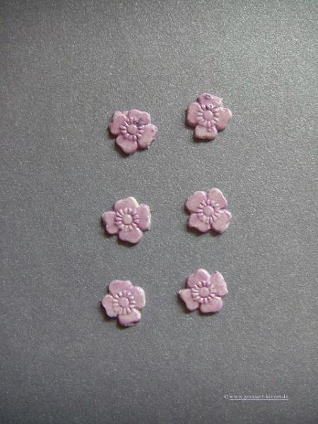 Verzierwachs, Wachsmotiv, "Blüte" 6er Set