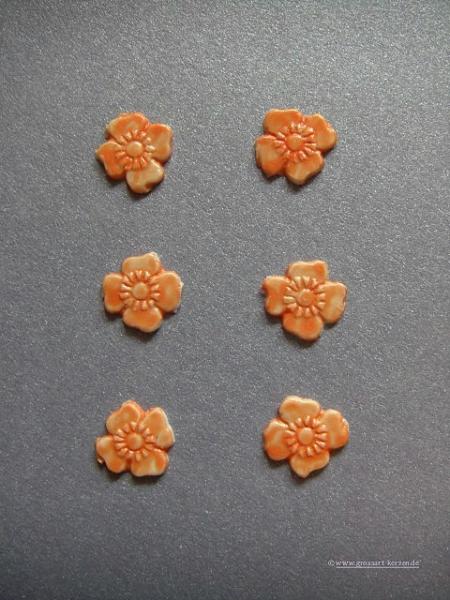 Verzierwachs, Wachsmotiv, "Blüte" 6er Set