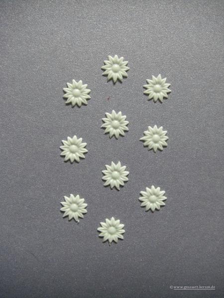 Verzierwachs, Wachsmotiv, Blüte Margarite klein 10er Set versch. Farben