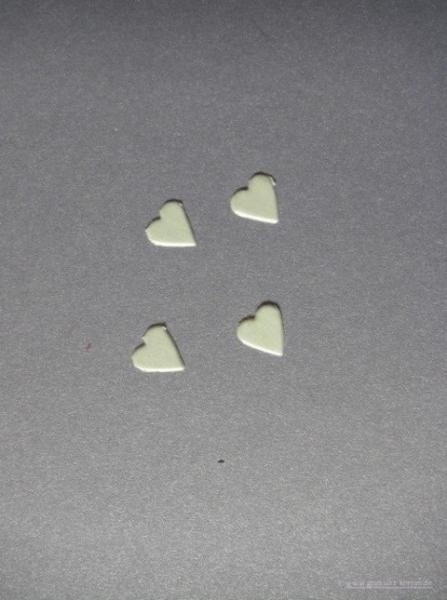 Verzierwachs "Herz klein" 4er Set