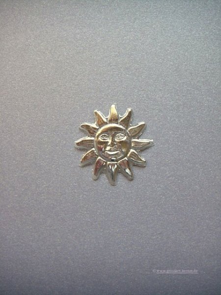 Wachsornament "Sonne" hochglanz silber