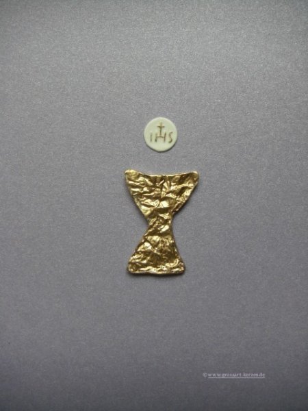 Verzierwachs "Kelch mit Hostie" groß