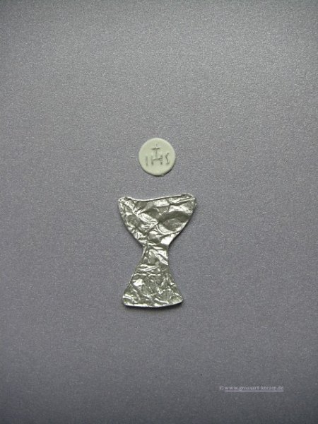 Verzierwachs "Kelch mit Hostie" groß