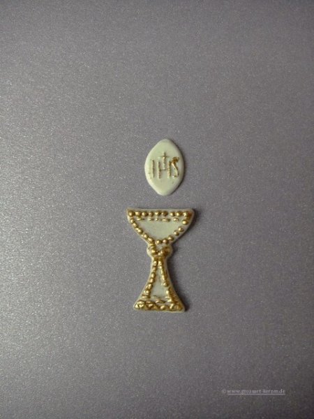 Verzierwachs, Kommunion "Kelch mit Hostie"