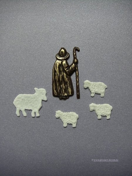 Wachsmotiv "Hirte,Schäfer u.Schafe"