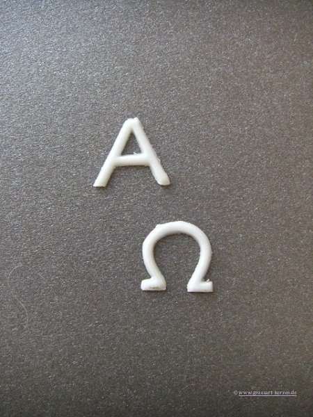 Verzierwachs "Alpha und Omega"