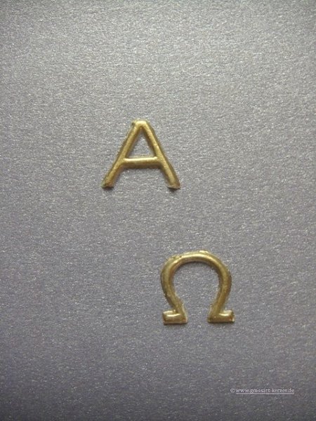 Verzierwachs "Alpha und Omega"