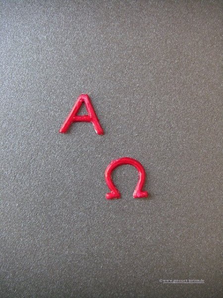 Verzierwachs "Alpha und Omega"