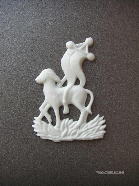 Verzierwachs "Osterlamm mit Fahne"