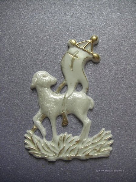 Verzierwachs "Lamm mit Fahne"