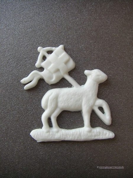 Verzierwachs "Osterlamm mit Fahne" klein