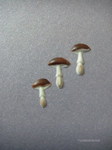 Verzierwachs, Wachsmotiv, "Steinpilz" Pilze 3er Set